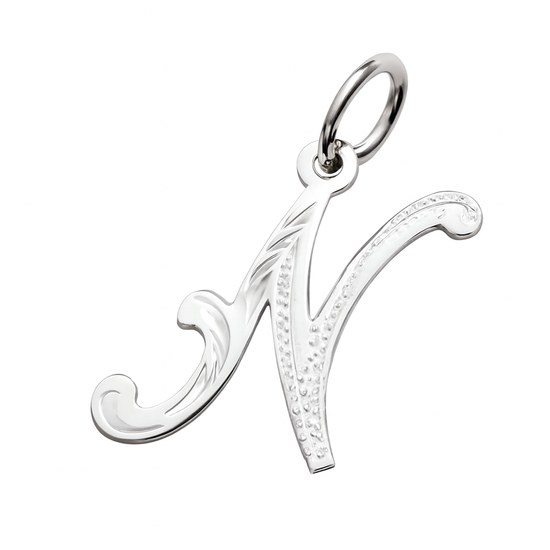 Zlatý přívěsek z bílého zlata písmeno