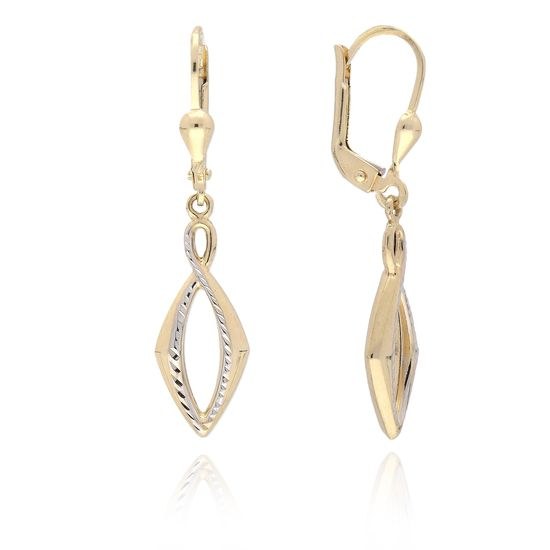 MOISS náušnice ze žlutého zlata BICOLOR