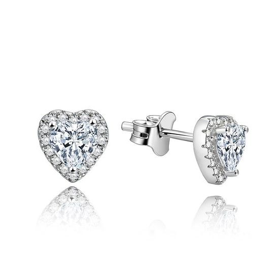 MOISS stříbrné náušnice SRDCE