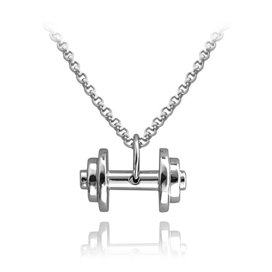 MINET Stříbrný náhrdelník FITNESS ČINKA