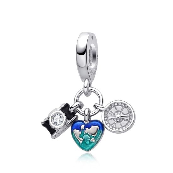 MOISS stříbrný přívěsek SMALT SRDCE