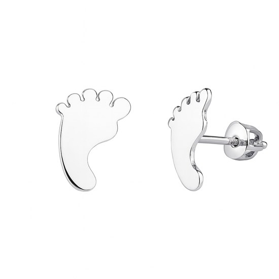 Stříbrné šroubkové náušnice stopy