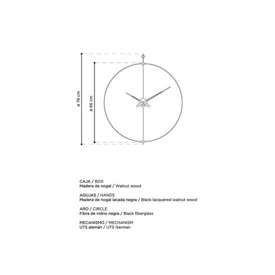Designové nástěnné hodiny Nomon Barcelona Small 76cm