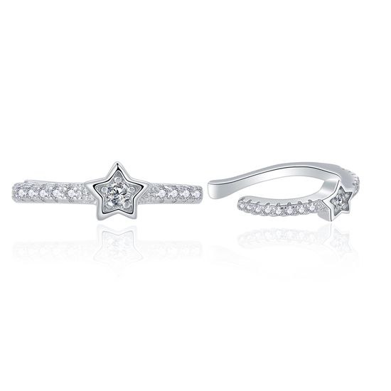 MOISS stříbrné záušnice HVĚZDA