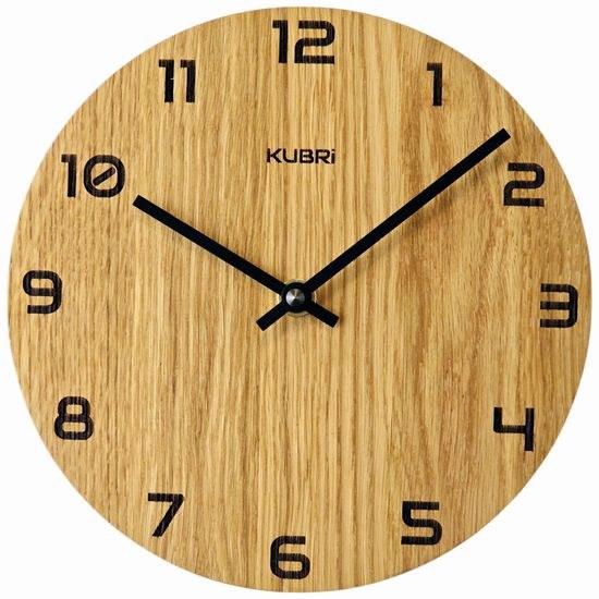 KUBRi 0057A - Dubové hodiny české výroby s výraznými čísly