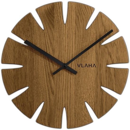 Dubové hodiny řízené signálem VLAHA VCT1015RC vyrobené v Čechách