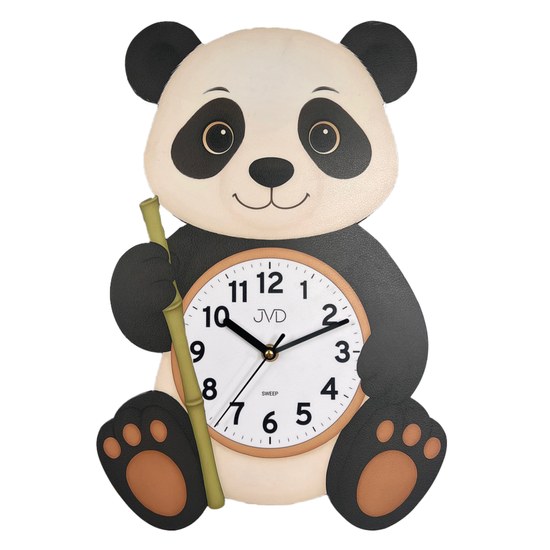 JVD HJ113 - Dětské hodiny s tichým chodem a motivem pandy