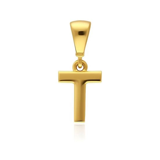 MOISS přívěsek ze žlutého zlata PÍSMENO T