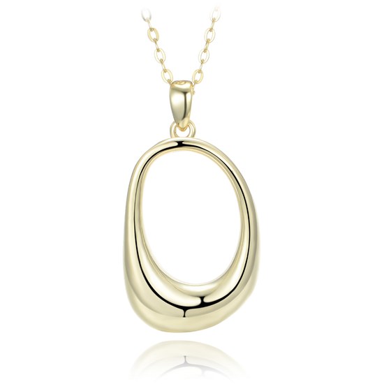 MINET Moderní pozlacený stříbrný náhrdelník