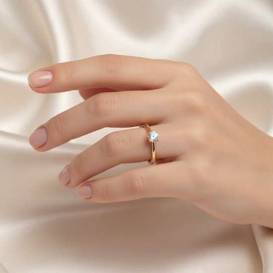 Zlatý prsten se zirkonem