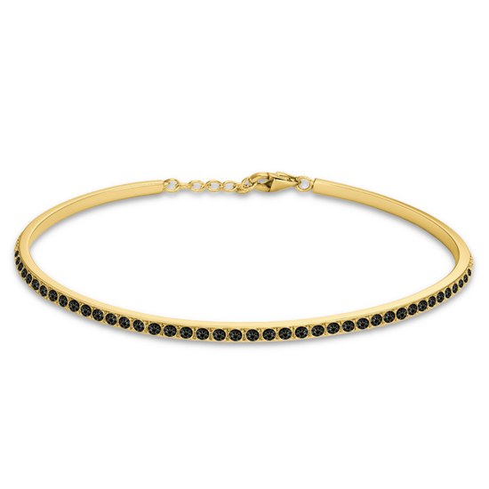 MINET Luxusní zlatý náramek s černým zirkonem Au 585/1000 4,70g