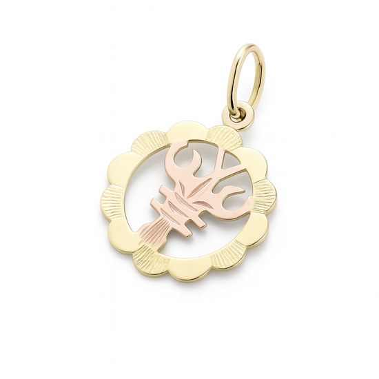 Zlatý přívěsek ze žlutého a červeného zlata zvěrokruh Rak