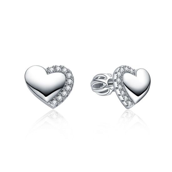 MOISS stříbrné náušnice SRDCE