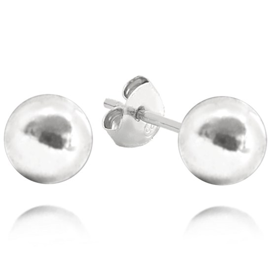 MINET Stříbrné náušnice KULIČKY 8 mm