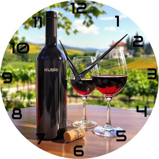 KUBRI KU2107 - Hodiny od českého výrobce pro milovníka dobrého vína