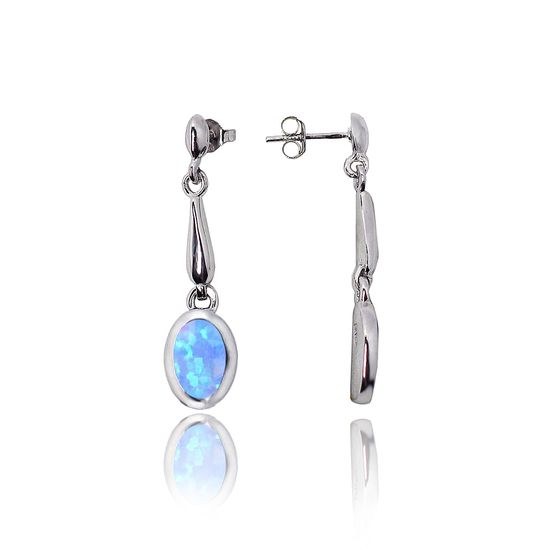 MOISS stříbrné náušnice OPÁL