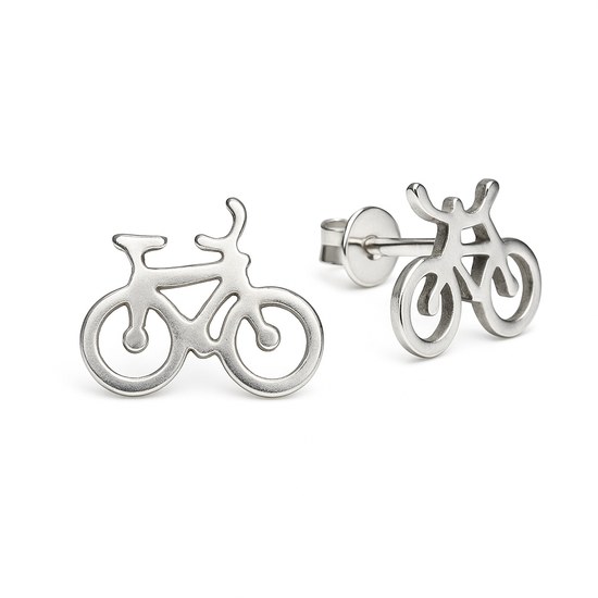Stříbrné náušnice Kolo - šroubek