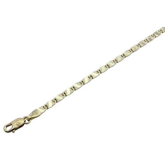 Zlatý 585/1000 náramek žiletkový 1101