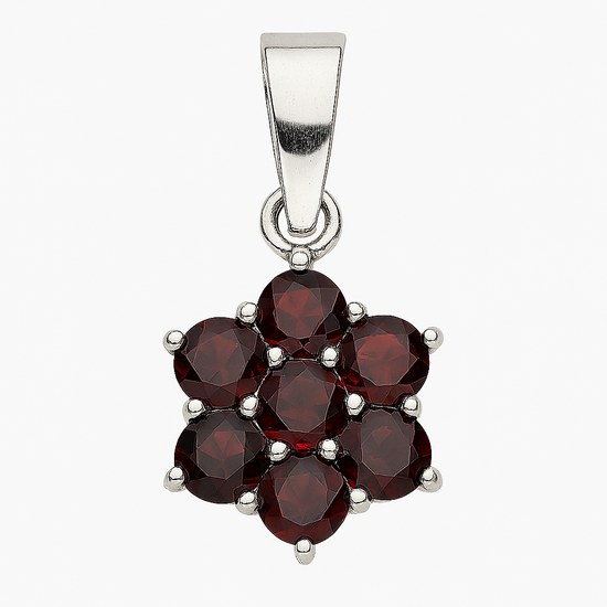 Stříbrný přívěs Kytička Český granát VA-1068