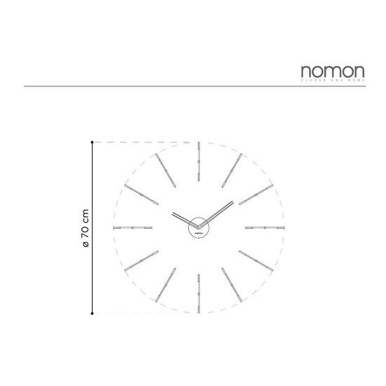 Hodiny Nomon Mini Merlin Gold 70cm