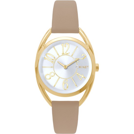 MINET Stříbrno-zlaté dámské hodinky s čísly ICON GOLD MWL5248