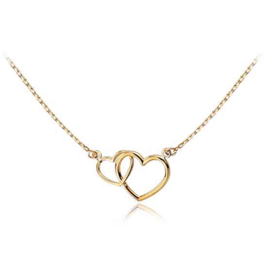 MINET Zlatý náhrdelník se srdíčky Au 585/1000 1,75g