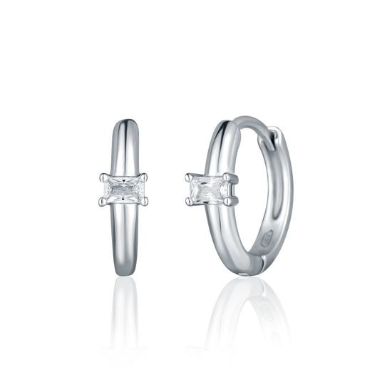 Náušnice JVD stříbrné