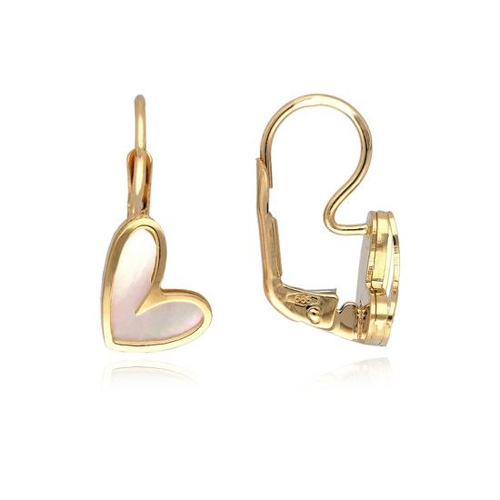MOISS náušnice ze žlutého zlata SRDCE
