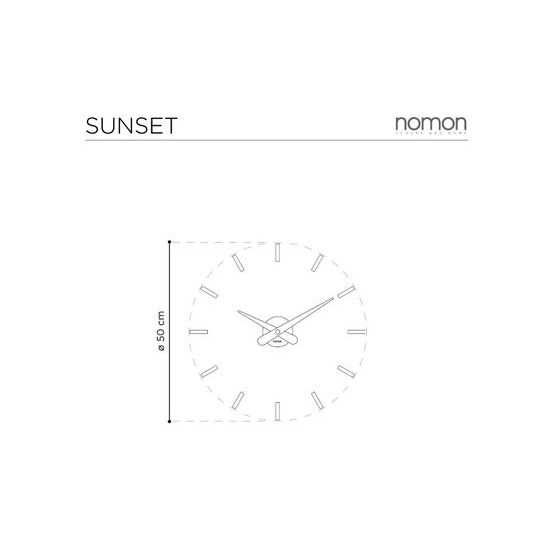 Hodiny Nomon Sunset Graphite 50cm