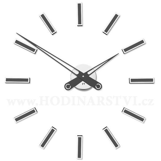 Designové nalepovací hodiny Future Time FT9600TT Modular titanium 60cm