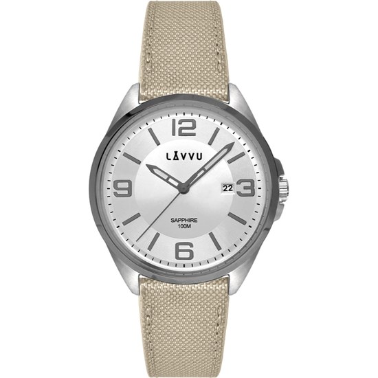 Pánské hodinky se safírovým sklem LAVVU LWM0098 HERNING Grey