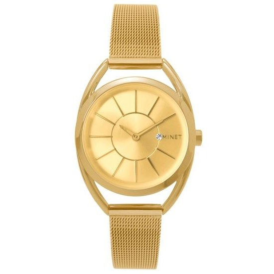Zlaté dámské hodinky MINET ICON ALL GOLD MESH MWL5014