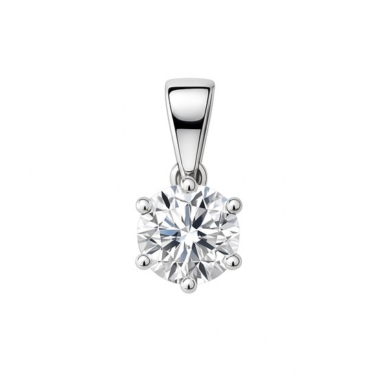 Zlatý 585/1000 přívěsek z bílého zlata se zirkonem 6008Bp