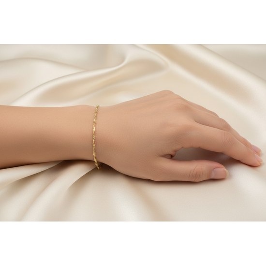 Zlatý 585/1000 náramek singapur 1126