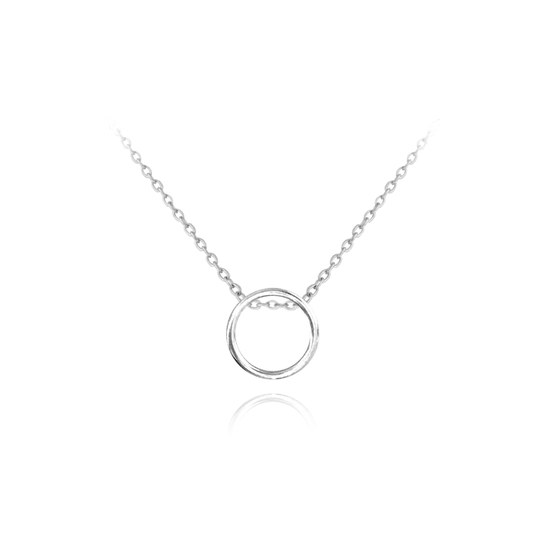 MINET Minimalistický stříbrný náhrdelník KROUŽEK