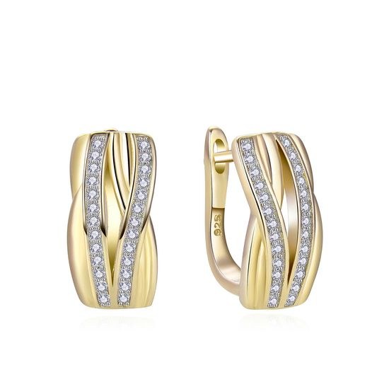 MOISS stříbrné náušnice GOLD