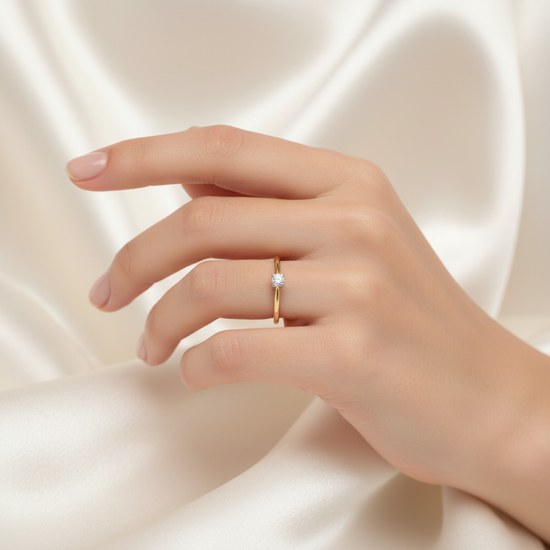 Zlatý 585/1000 prsten z bílého zlata s briliantem 381.2619 0,01ct