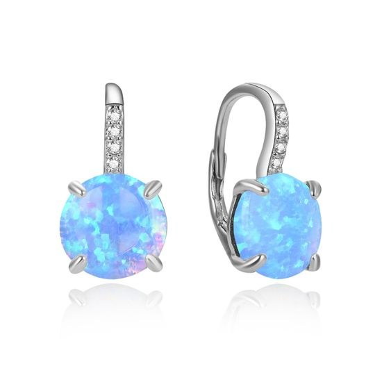 MOISS stříbrné náušnice OPÁL