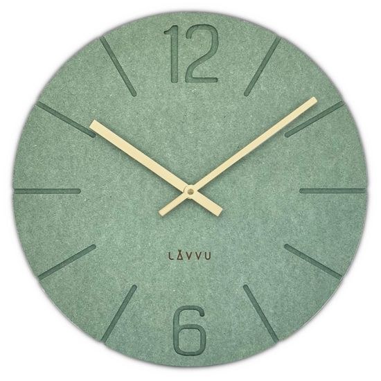 Lavvu LCT5027 - Zelené hodiny Natur vyrobené v Čechách o průměru 34cm