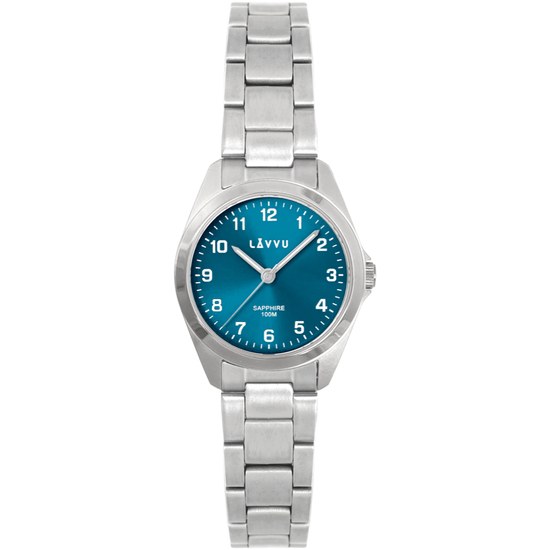 LAVVU Stříbrné dámské titanové hodinky EINA s vodotěsností 100M a safírovým sklem LWL5053