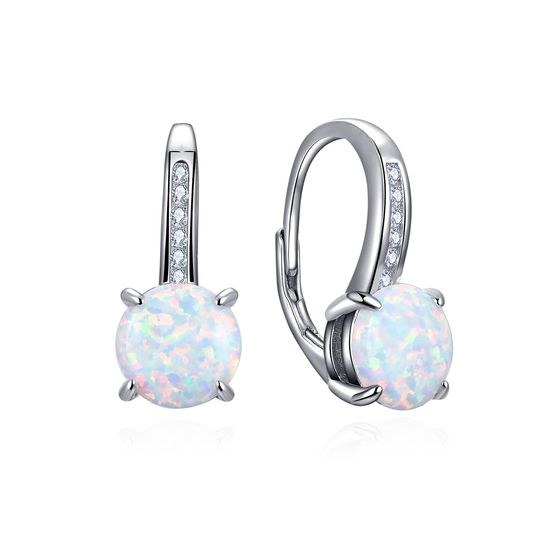 MOISS stříbrné náušnice OPÁL