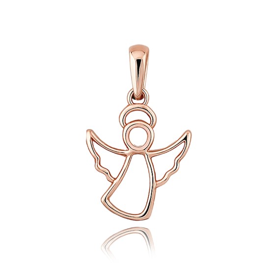 MINET Elegantní zlatý přívěs z růžového zlata anděl Au 585/1000 0,55g