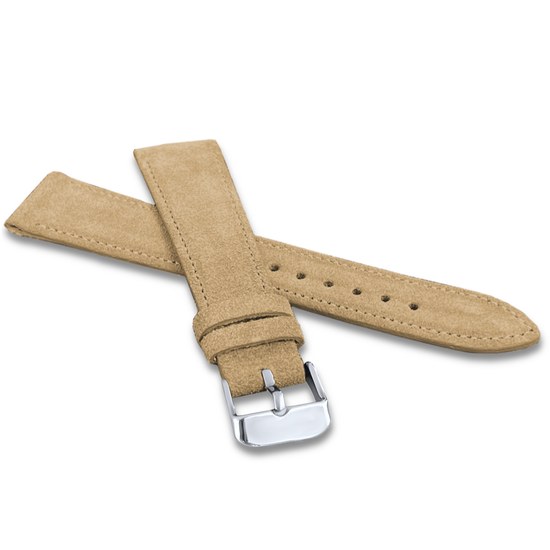 LAVVU Béžový prošitý řemínek SUEDE z luxusní kůže Top Grain - 16