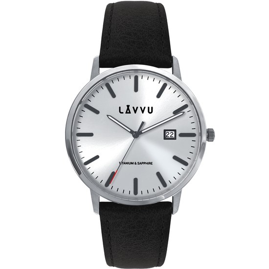 LAVVU Stříbrné pánské hodinky Copenhagen Titanium Silver