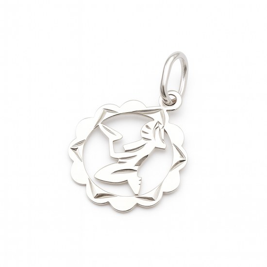 Zlatý přívěšek z bílého zlata zvěrokruh Panna