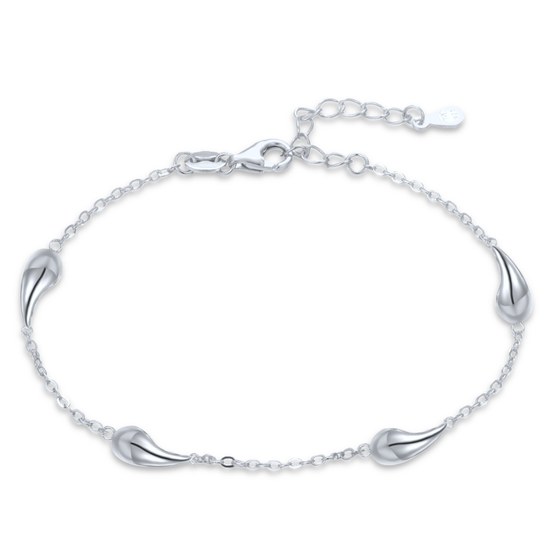 MINET Stříbrný náramek kapky