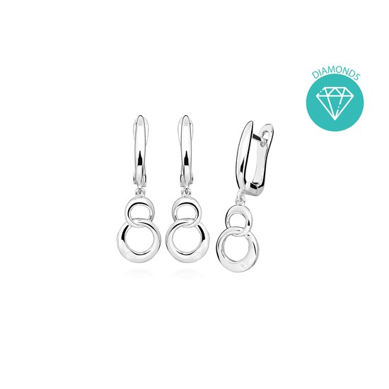 Náušnice JVD stříbrné