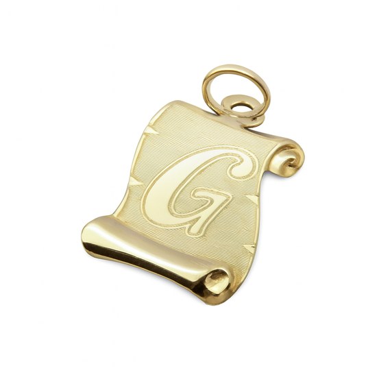 Zlatý přívěsek písmeno