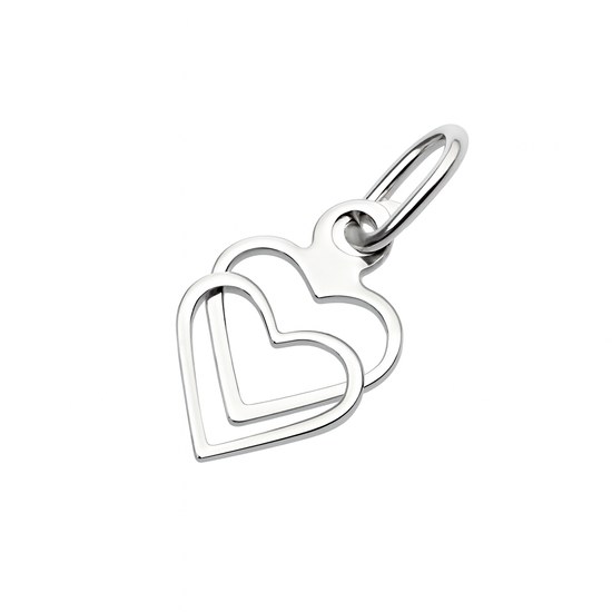 Zlatý přívěsek z bílého zlata srdce