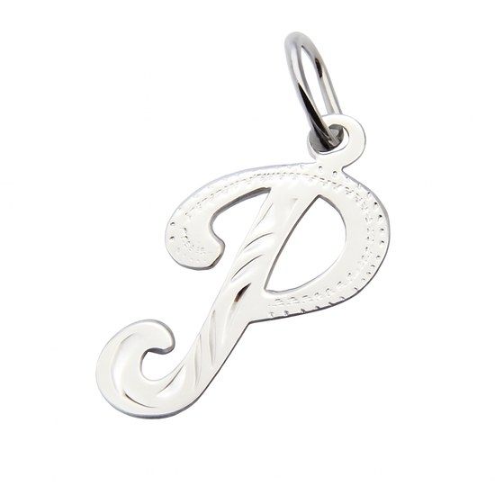 Zlatý přívěsek z bílého zlata písmeno